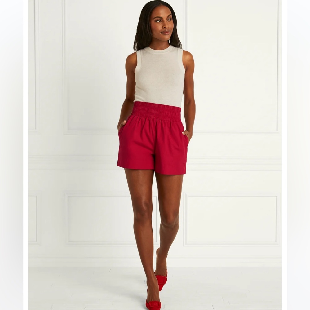 Hill House Livie Nap Shorts In Victorian Red